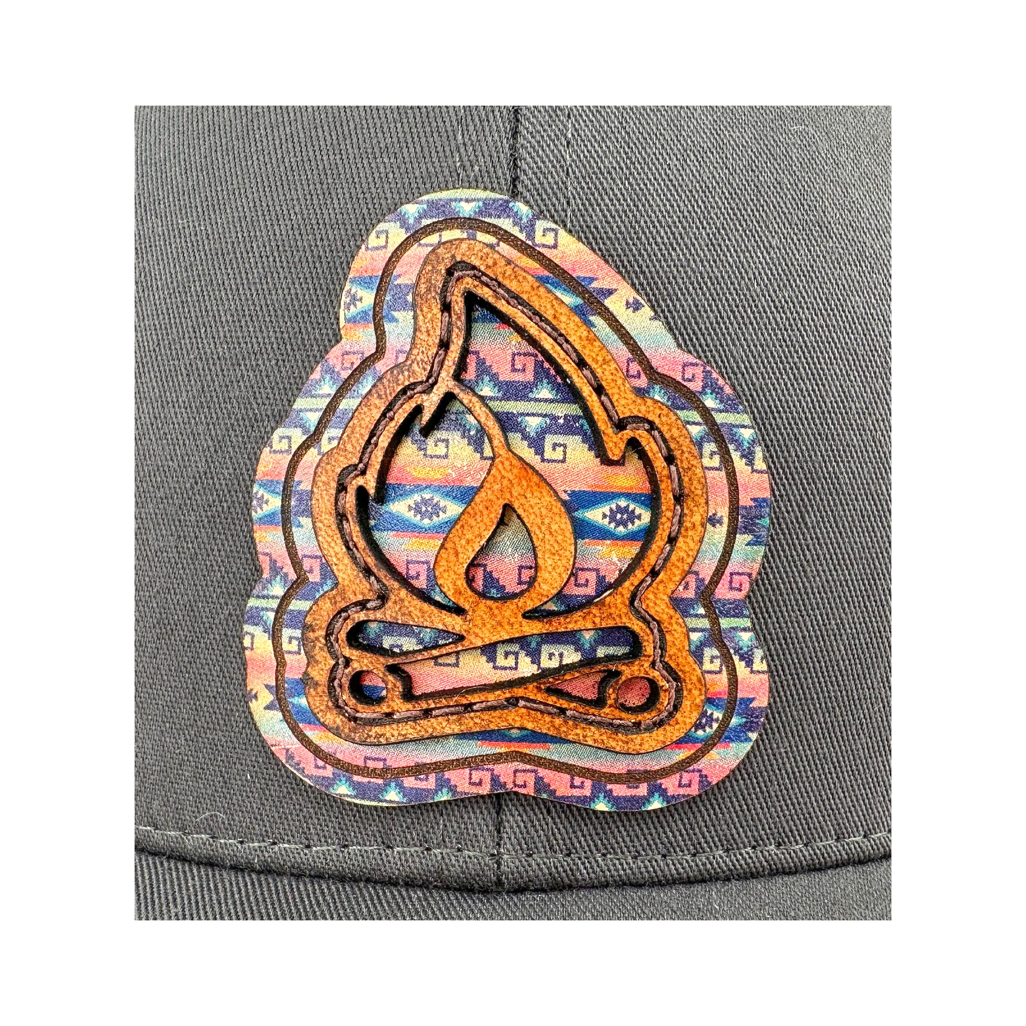 SEVEN FOUR UNION LEATHER NATIVE CAMPFIRE - TRUCKER HAT