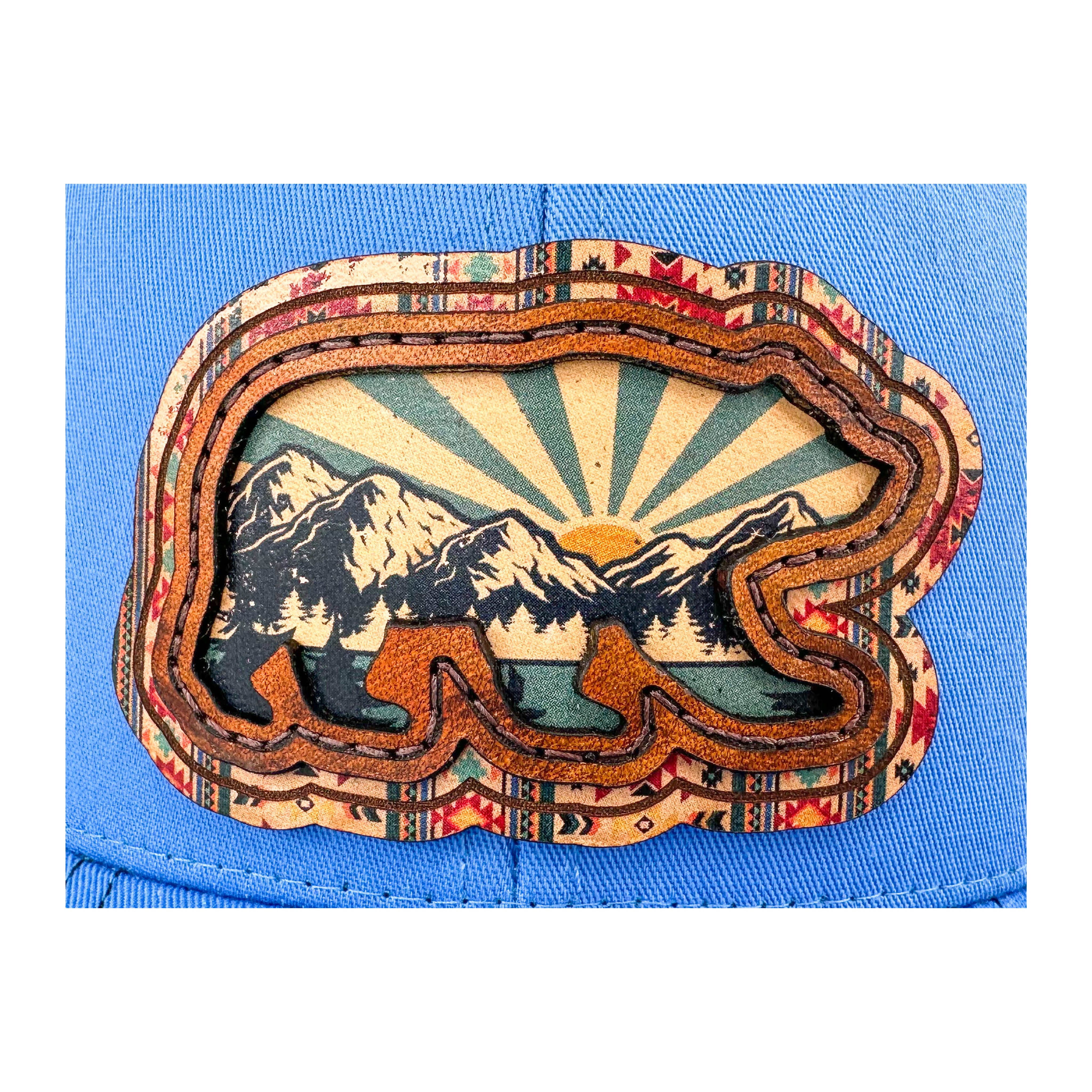 SEVEN FOUR UNION LEATHER NATIVE MOUNTAIN BEAR - TRUCKER HAT