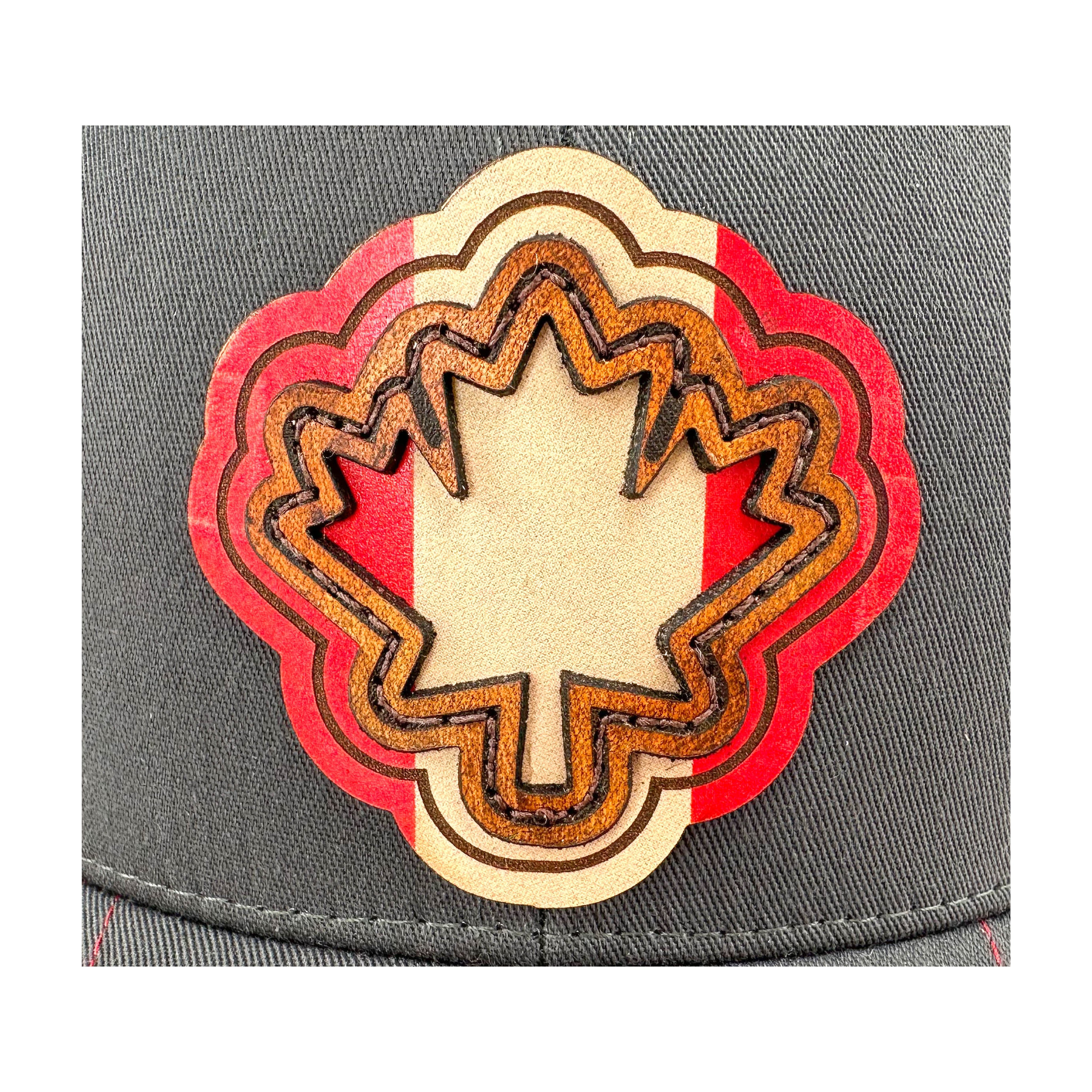 SEVEN FOUR UNION LEATHER CANADIAN MAPLE LEAF - TRUCKER HAT