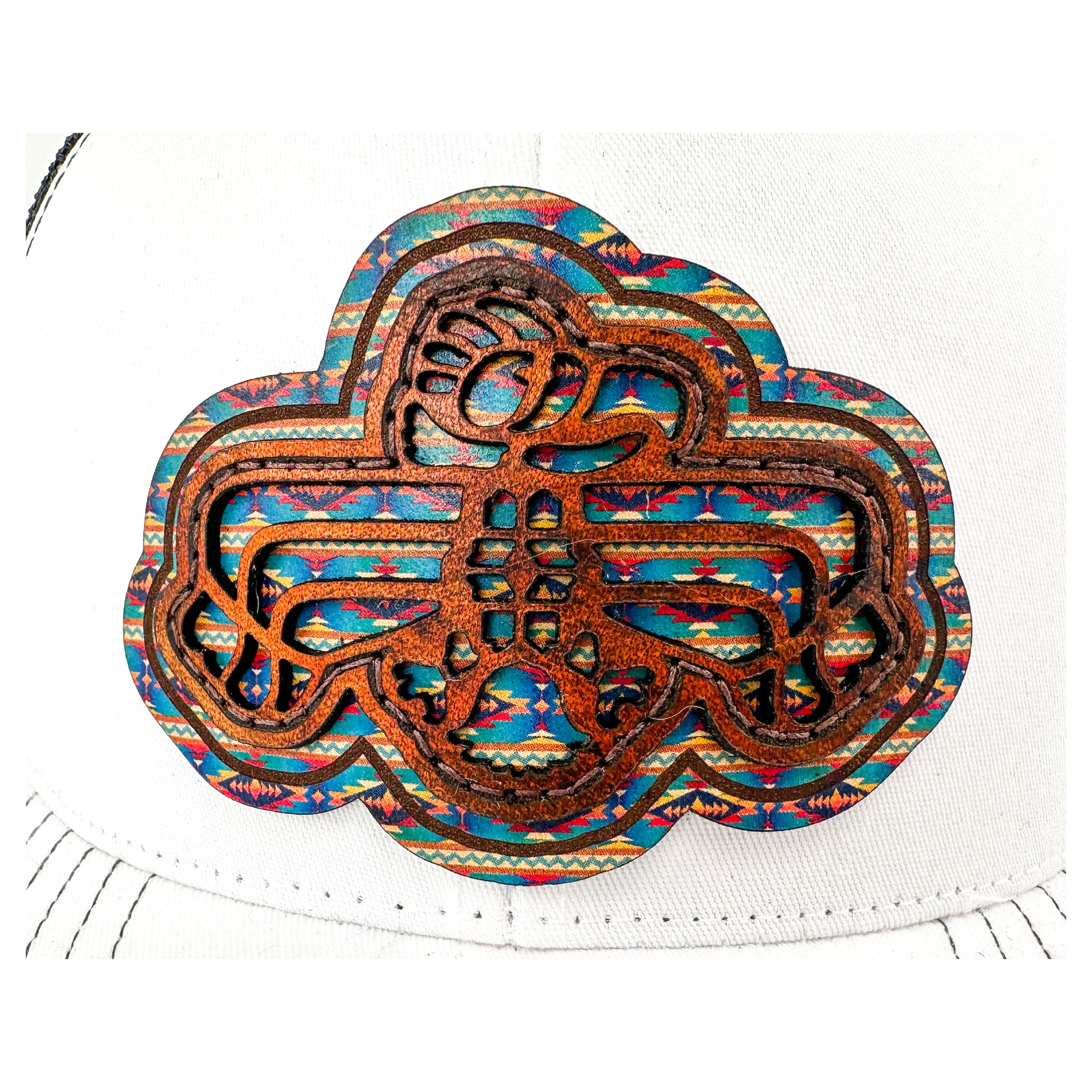 SEVEN FOUR UNION LEATHER PAINTED THUNDERBIRD - TRUCKER HAT