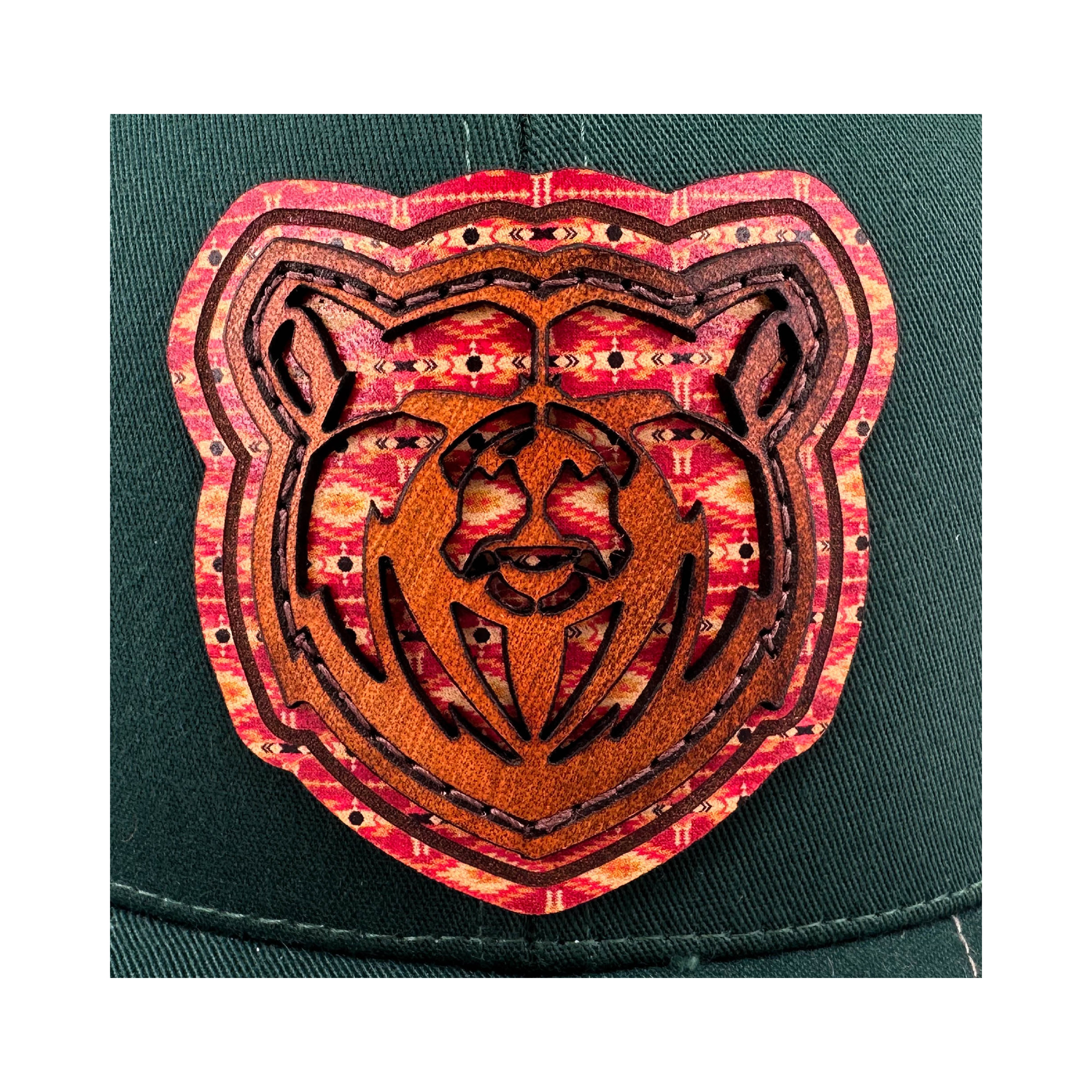 SEVEN FOUR UNION LEATHER KODIAK BEAR - TRUCKER HAT