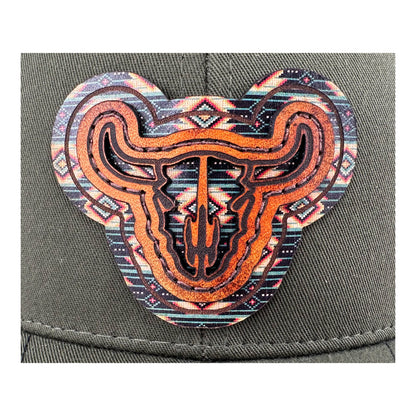 SEVEN FOUR UNION LEATHER BULL N BONES - TRUCKER HAT