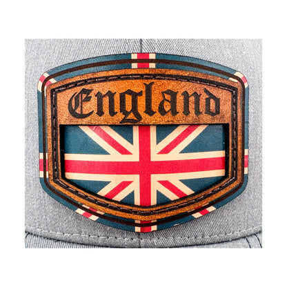 SEVEN FOUR UNION LEATHER UNION JACK SHIELD - TRUCKER HAT