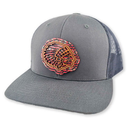 SEVEN FOUR UNION LEATHER INDIAN HEAD - TRUCKER HAT