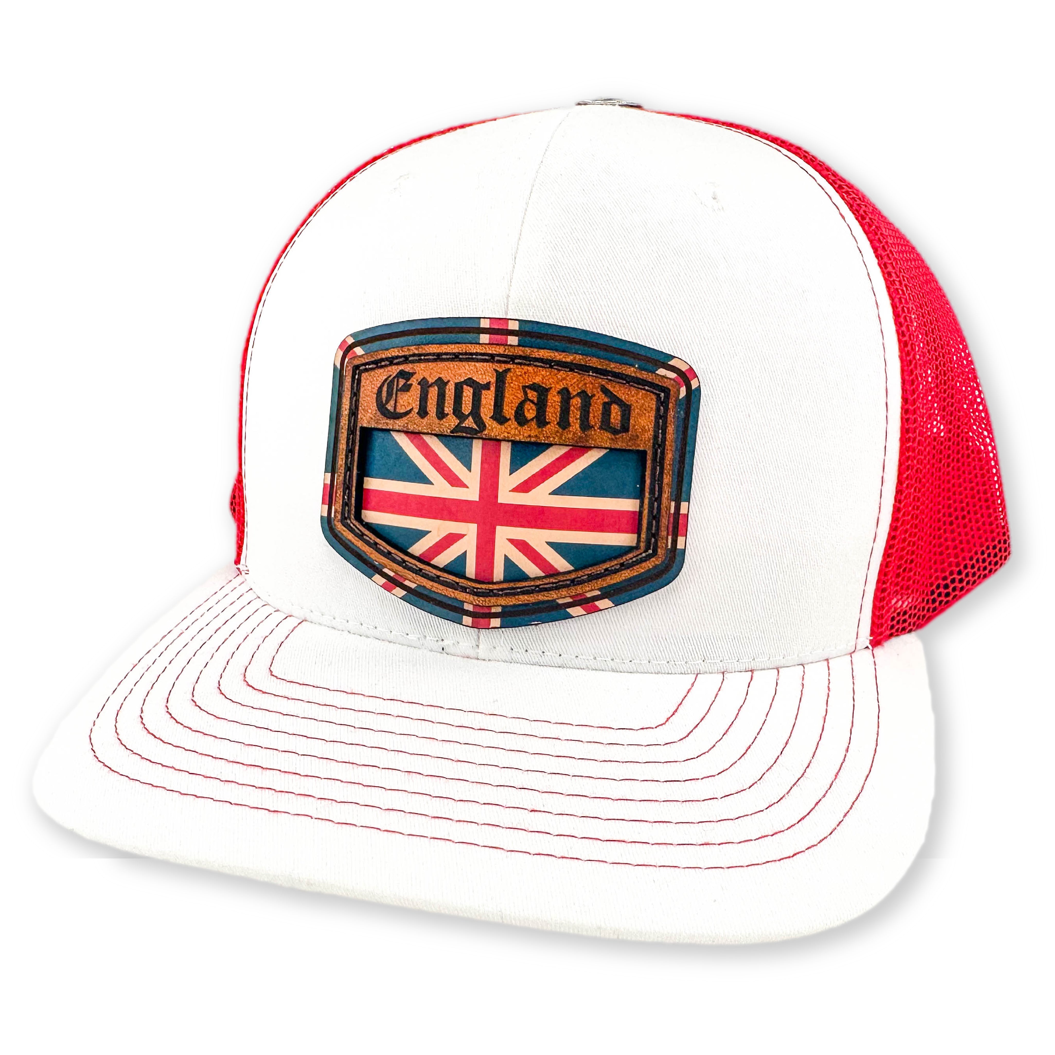 SEVEN FOUR UNION LEATHER UNION JACK SHIELD - TRUCKER HAT